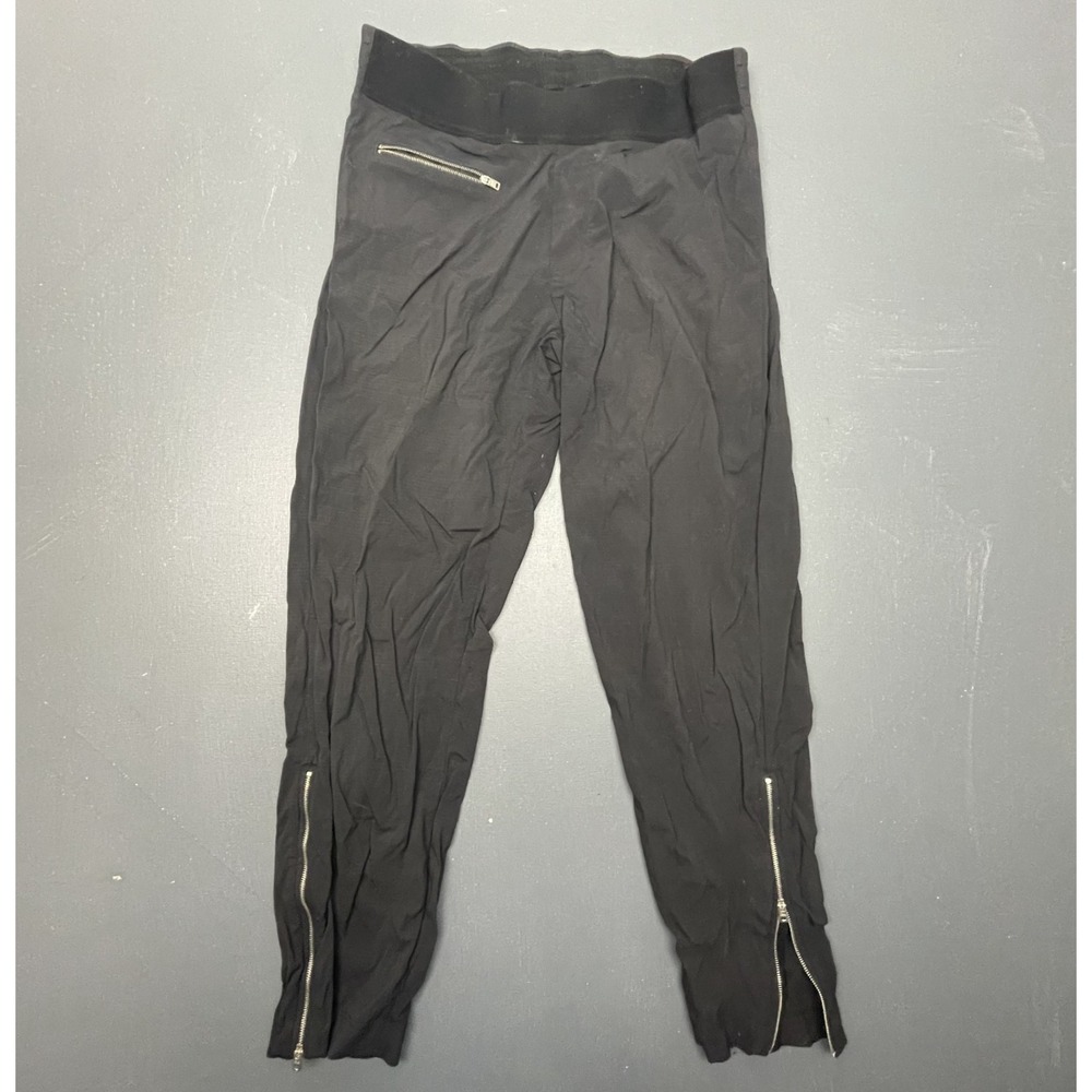 Athleta Women's Size 4 Black Pull On Pants Elastic Waist Zip Pockets Casual Wear